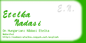 etelka nadasi business card