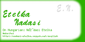 etelka nadasi business card
